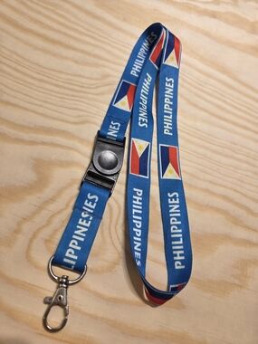 Philippines Blue Flag Lanyard with Swivel Hook
